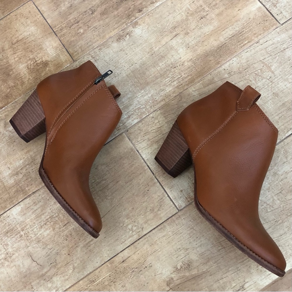 Madewell The Billie Boot in leather, English saddle (brown), size 8 - Picture 4 of 10